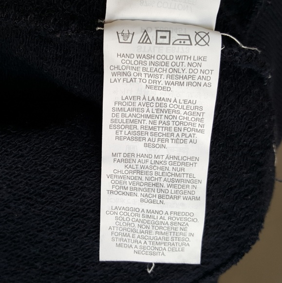 J. Crew Navy Blue Sweatshirt With Lace Chest Panel - Picture 6 of 6